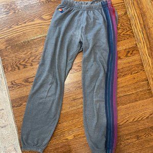 Aviator Nation Women's 5 Stripe Joggers Sweatpants